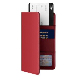Porta pasaporte Rojo